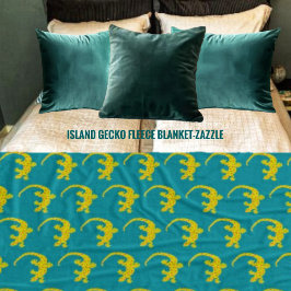 Island Gecko Fleece Blanket Deken