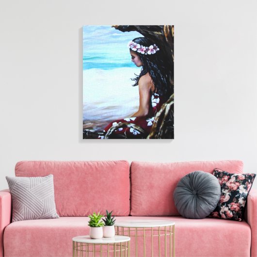 Island Girl Canvas Afdruk (Insitu (Woonkamer))