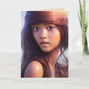 ISLAND GIRL LADY ART BIRTHDAY CARDS KAART