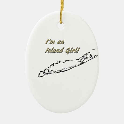 Island Girl (Long Island) Keramisch Ornament (Voorkant)