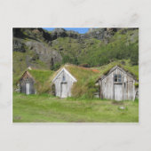Island Häuser mit Grasdach Briefkaart (Voorkant)