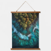 Island Heart Aerial Ocean Wall Art Hangend Wandkleed (Voorkant)