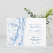 Island Heights NJ all-in-one QR-code RSVP Bruiloft Kaart (Staand voorkant)