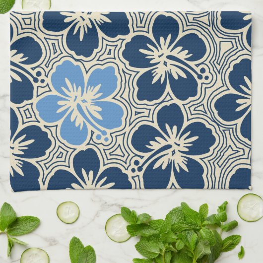 Island Hibiscus Hawaïaanse keukenhanddoek (Gevouwen)