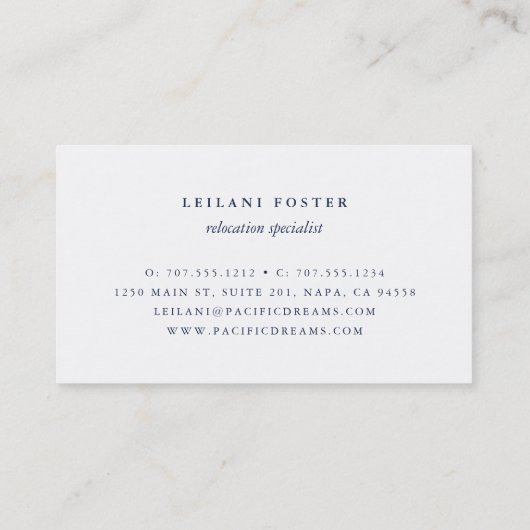 Island Hibiscus Pattern Visitekaartje (Achterkant)