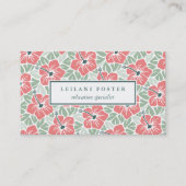 Island Hibiscus Pattern Visitekaartje (Voorkant)