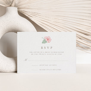 Island Hibiscus RSVP-kaart RSVP Kaartje
