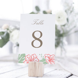 Island Hibiscus Table Number Kaart