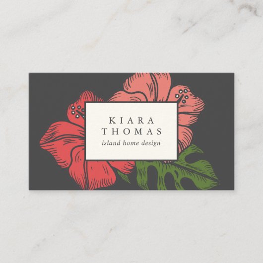 Island  Hibiscus Visitekaartje (Voorkant)