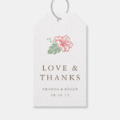 Island Hibiscus Wedding Bedankt voor je plezier Cadeaulabel (Voorkant)