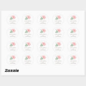 Island Hibiscus Wedding Ronde Sticker (Vel)