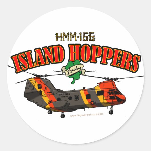 Island Hoppers Eenvoudig ontwerp Ronde Sticker (Voorkant)