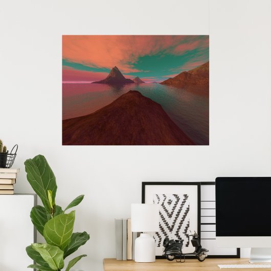 Island Hopping Poster (Thuiskantoor)