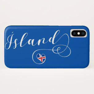 Ísland IJsland Heart Cell Phone Case