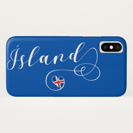 Ísland IJsland Heart Cell Phone Case (Achterkant (horizontaal))