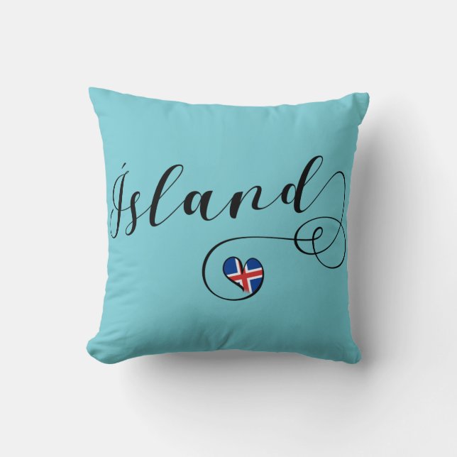 Ísland IJsland Heart Kussen (Voorkant)