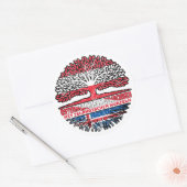 Island Isländisch Österreichisch Österreich Baum Ronde Sticker (Envelop)