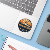 Island Lake South, Alberta Sticker (Laptop met iPhone)