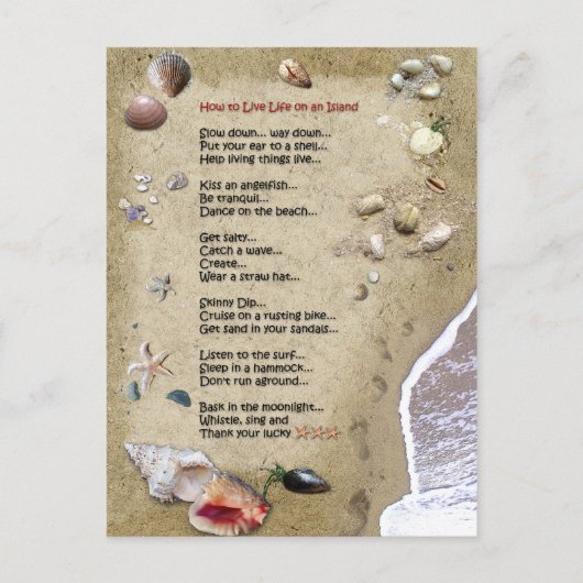 Island Life Briefkaart (Voorkant)