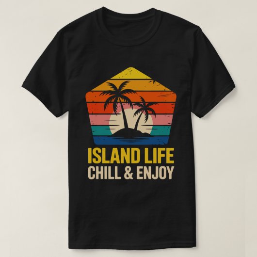 Island Life Pentagon Tee T-shirt (Design voorkant)