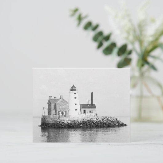 Island Lighthouse, 1896 Briefkaart (Staand voorkant)