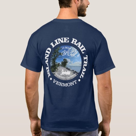 Island Line Rail Trail (fietsen c) T-shirt (Achterkant)