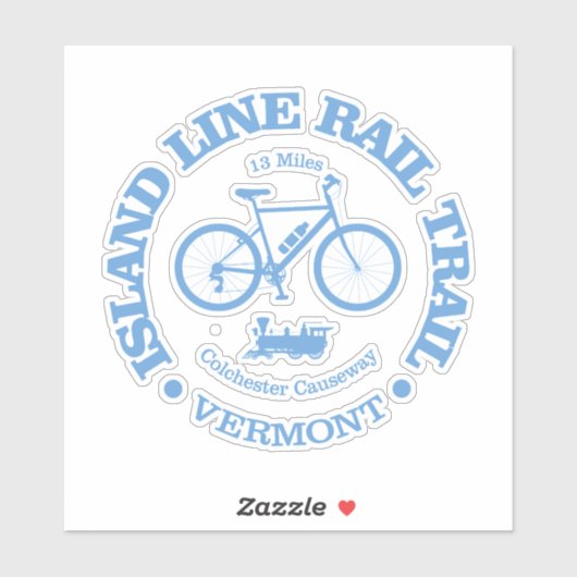 Island Line Rail Trail (fietsen) Sticker (Vel)