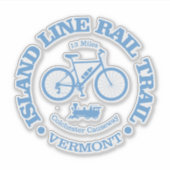 Island Line Rail Trail (fietsen) Sticker (Voorkant)