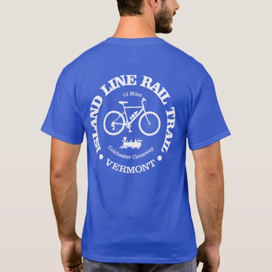 Island Line Rail Trail (fietsen) T-shirt (Achterkant)