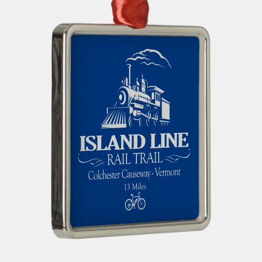 Island Line Rail Trail (RT) Metalen Ornament (Rechts)