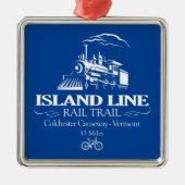 Island Line Rail Trail (RT) Metalen Ornament (Voorkant)