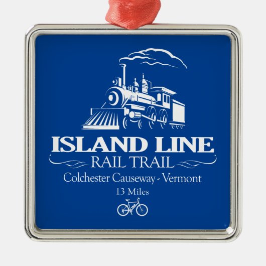 Island Line Rail Trail (RT) Metalen Ornament (Voorkant)