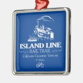 Island Line Rail Trail (RT) Metalen Ornament (Links)