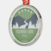 Island Line Trail Metalen Ornament (Links)