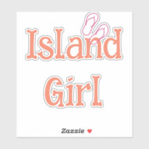 Island Meisje Auto Sticker