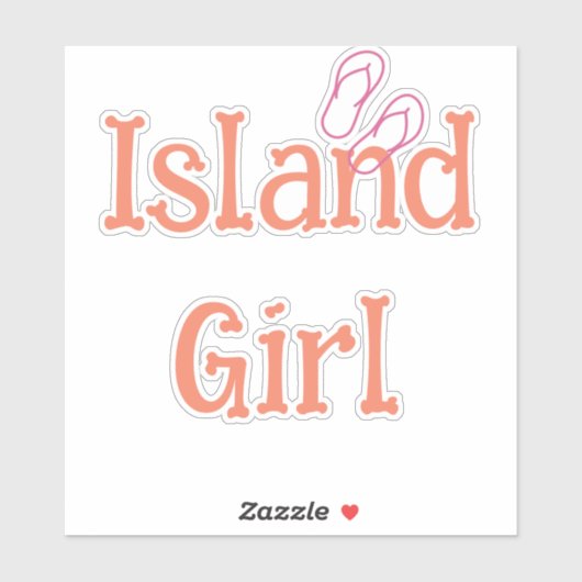 Island Meisje Auto Sticker (Vel)