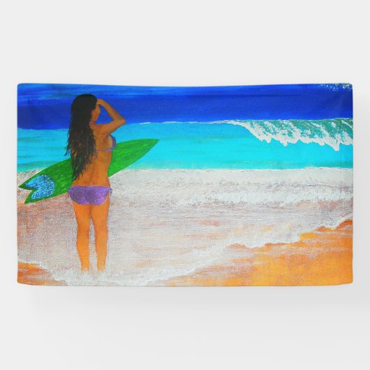 Island-meisje Spandoek (Horizontaal)