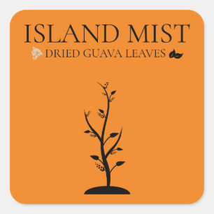 ISLAND MIST DRIED GUAVA LEAVES VIERKANTE STICKER
