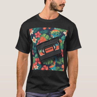 Island Mixtape - Cool Floral Cassette T-shirt