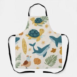 Island Mood All-Over Print Apron Gift Schort