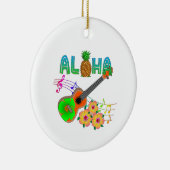 Island Music Ukulele Aloha Keramisch Ornament (Rechts)