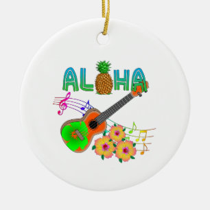 Island Music Ukulele Aloha Keramisch Ornament