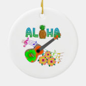 Island Music Ukulele Aloha Keramisch Ornament (Achterkant)