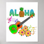 Island Music Ukulele Aloha Poster (Voorkant)