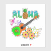 Island Music Ukulele Aloha Sticker (Vel)