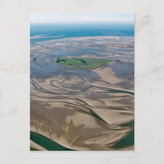 Island Neuwerk nabij Hamburg in het Duitse Wadden Briefkaart (Voorkant)