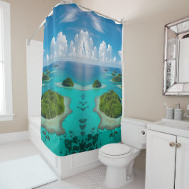 Island Oasis: tropische archipel Douchegordijn