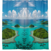 Island Oasis: tropische archipel Douchegordijn (Voorkant)