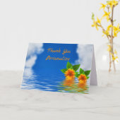 Island Ocean Oranje Flowers Dank je wel Kaart (Gele Bloem)