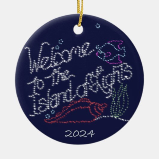 Island of Lights kerstversiering Keramisch Ornament (Voorkant)